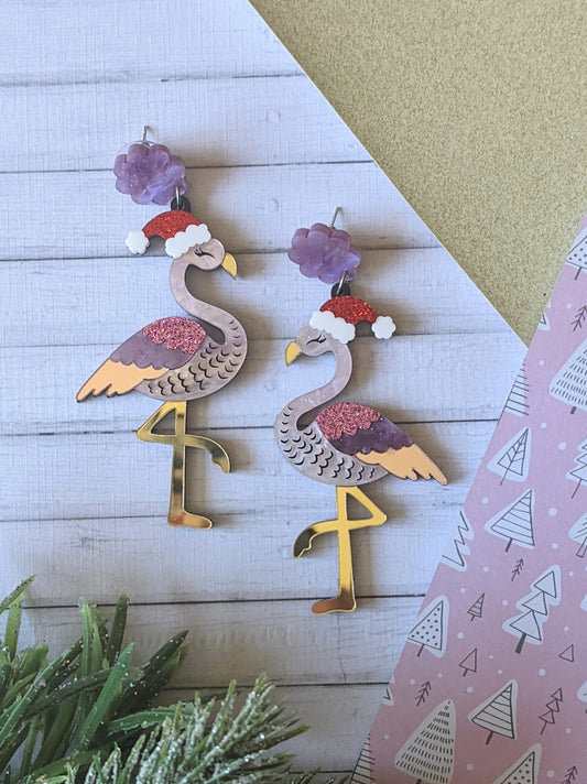 FLAMINGO XMAS DANGLES