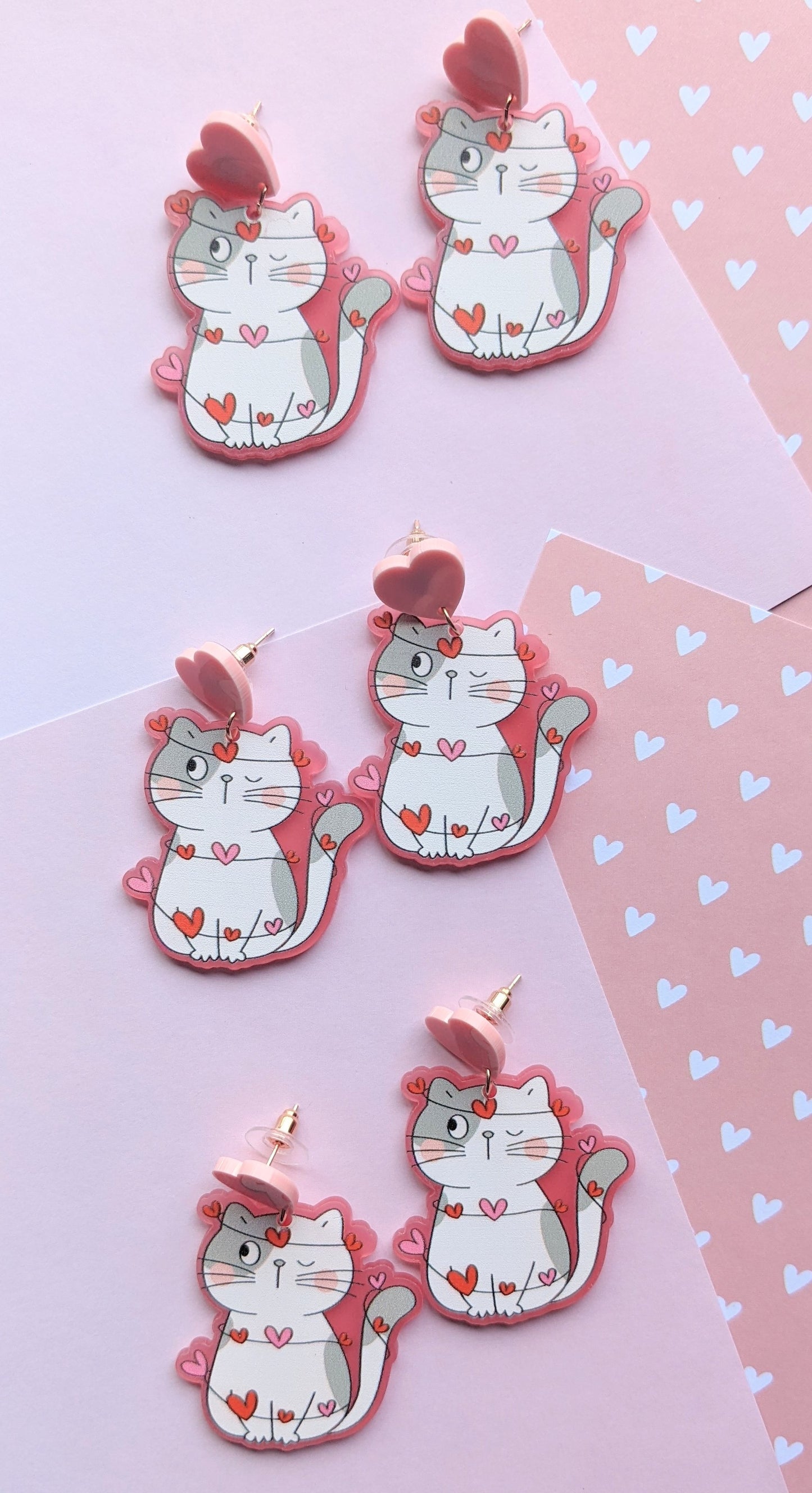 HEART CAT DANGLES