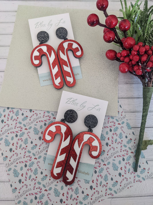 XMAS CANDY CANE DANGLES