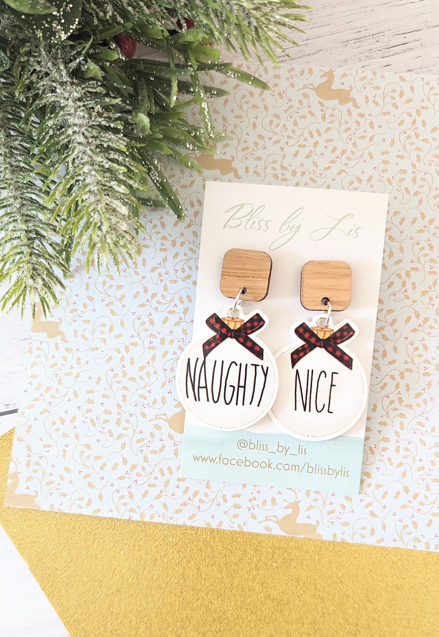 NAUGHTY OR NICE DANGLES