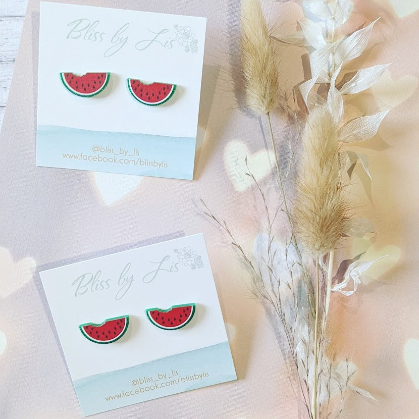 WATERMELON SLICE STUDS